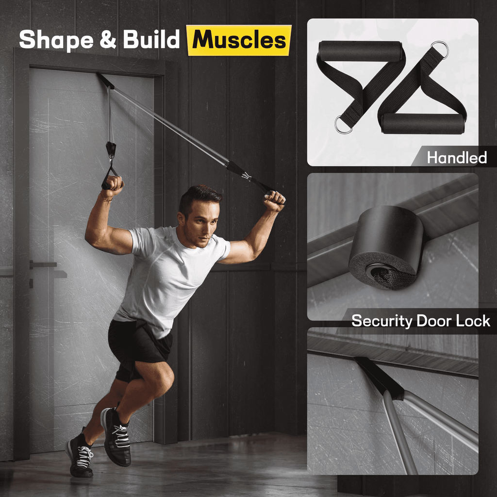 WQQQW Heavy Resistance Bands for Working Out, 150LBS Exercise Bands with Handles, Muscle Training, Strength, Yoga