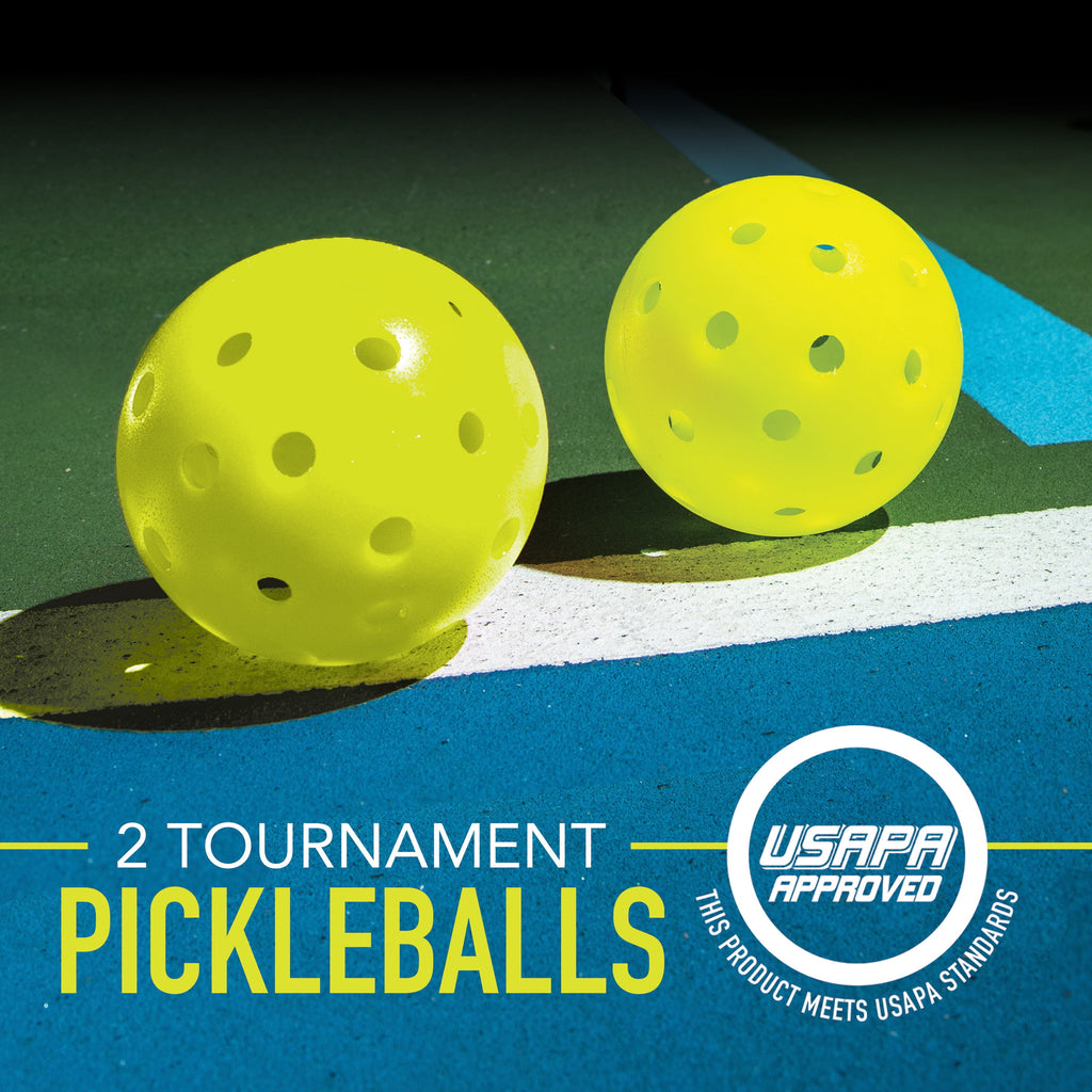 Franklin Sports 2 Player Pickleball Paddles + Balls - Aluminum Starter Set