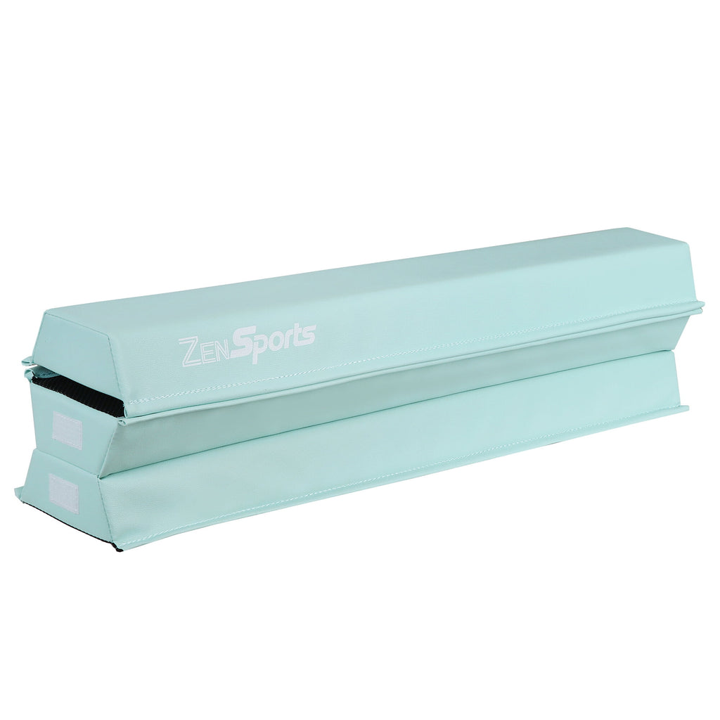 ZENSTYLE 9FT Balance Beam Extra Firm Vinyl Folding Gymnastics Beam Tumbling Home Practice