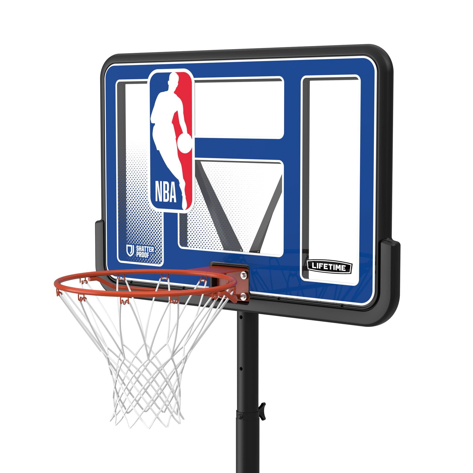 Lifetime NBA League 44" Portable Basketball Hoop with Wheels - 7.5 to 10 Ft Adjustable Height