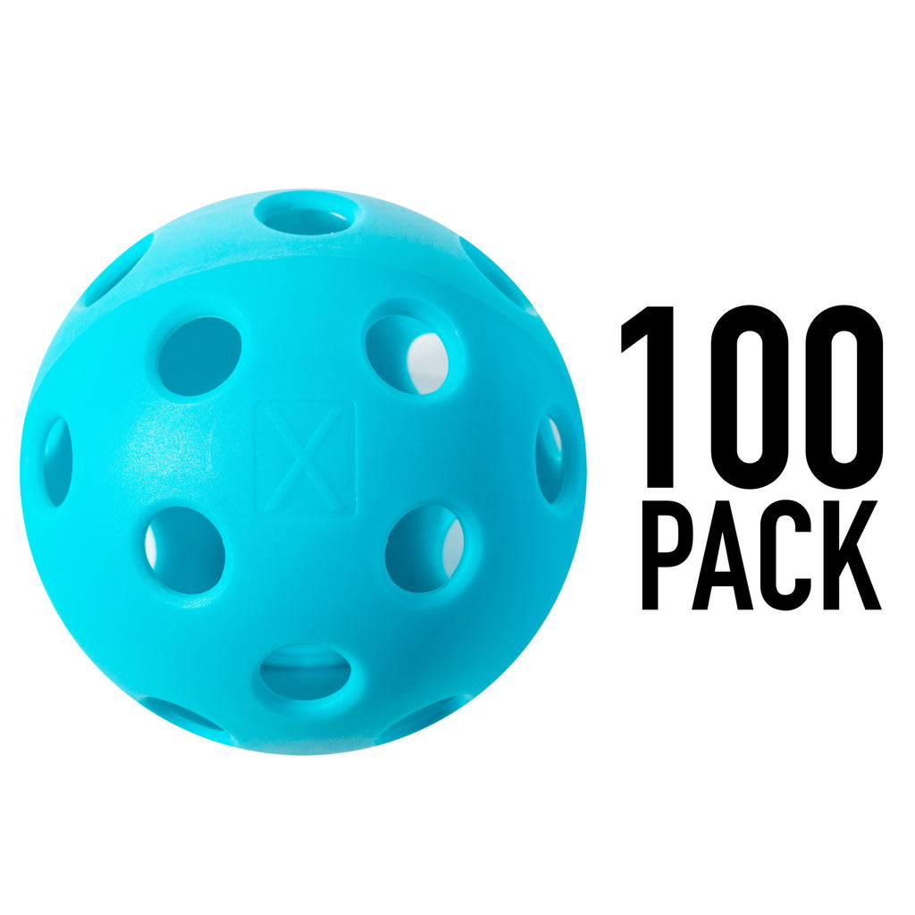 Franklin Sports X-26 Official Indoor Pickleballs - Bulk 100 Pack - Blue