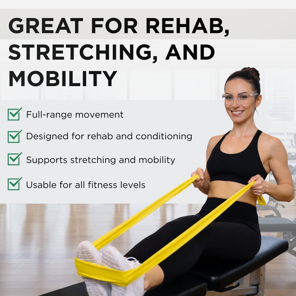 THERABAND Resistance Bands Set, Yellow/Red/Green, Beginner, Non-Latex