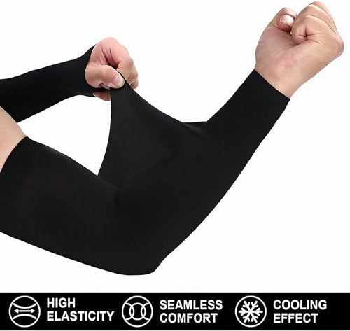 3 Pairs UV Sun Protection Arm Sleeves for Men & Women UPF 50 Cooling Sports Sleeve Tattoo Cover Up Outdoor Sun Sleeve for Basketball Football Golf