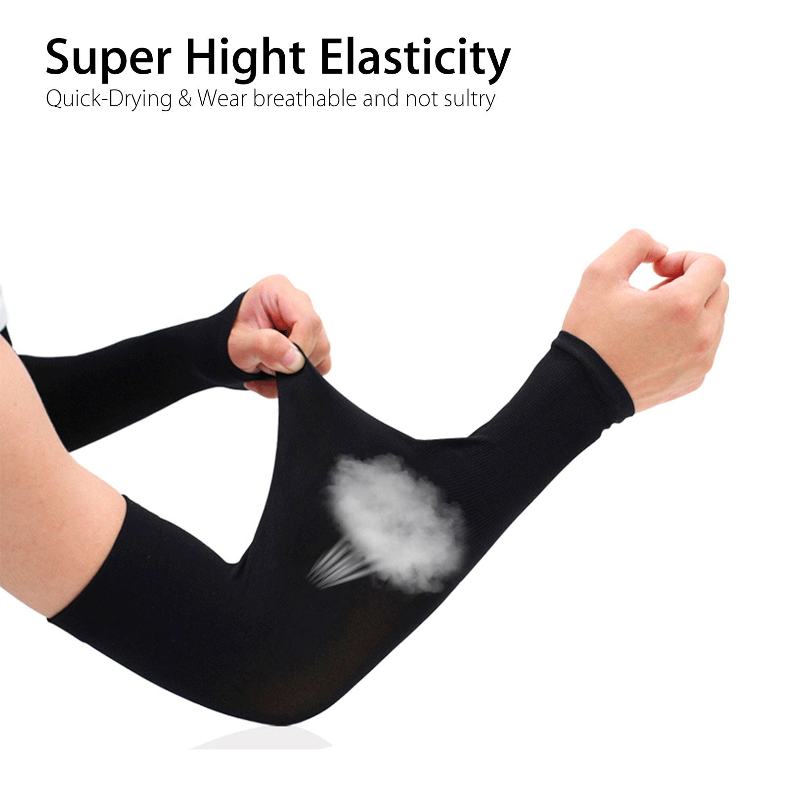 TiokMc 5 Pairs Cooling UV Protection Sun Sleeves, Long Arm Covers for Men & Women, Outdoor Sports Running Golf Cycling Basketball Fishing Driving