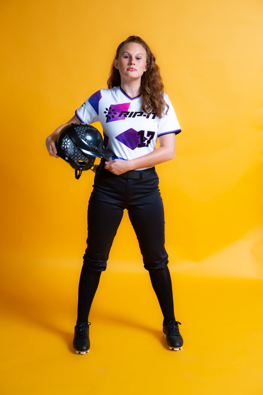 RIP-IT Vision Classic Softball Batting Helmet 2.0, Black, Small and Medium