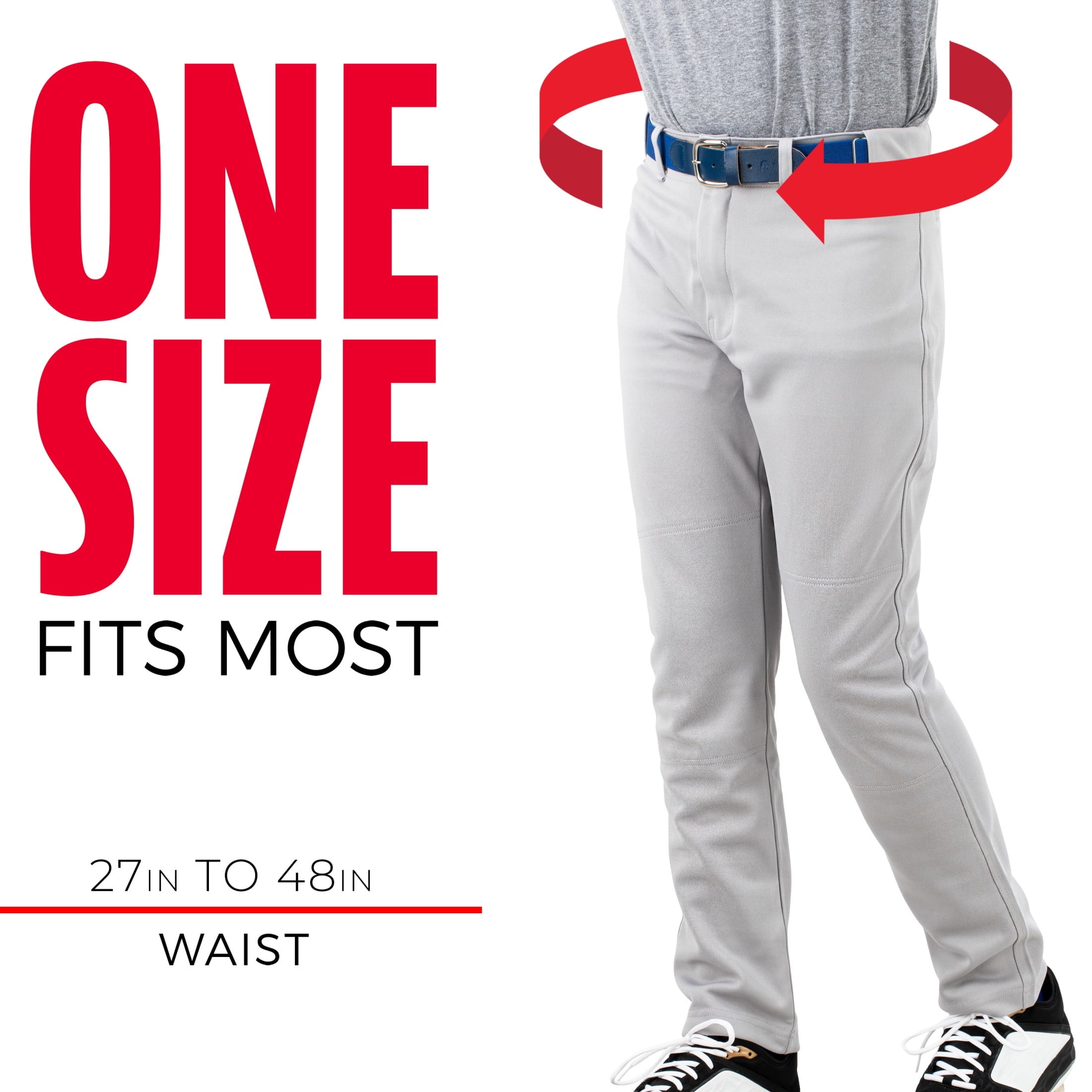 Franklin Sports MLB Adult + Youth Baseball Belt - Belt for Teeball, Baseball + Softball - Boys + Girls Adjustable Size Adult + Youth Belt for Baseball + Softball Pants - 27" to 48" Inch Waist - Royal