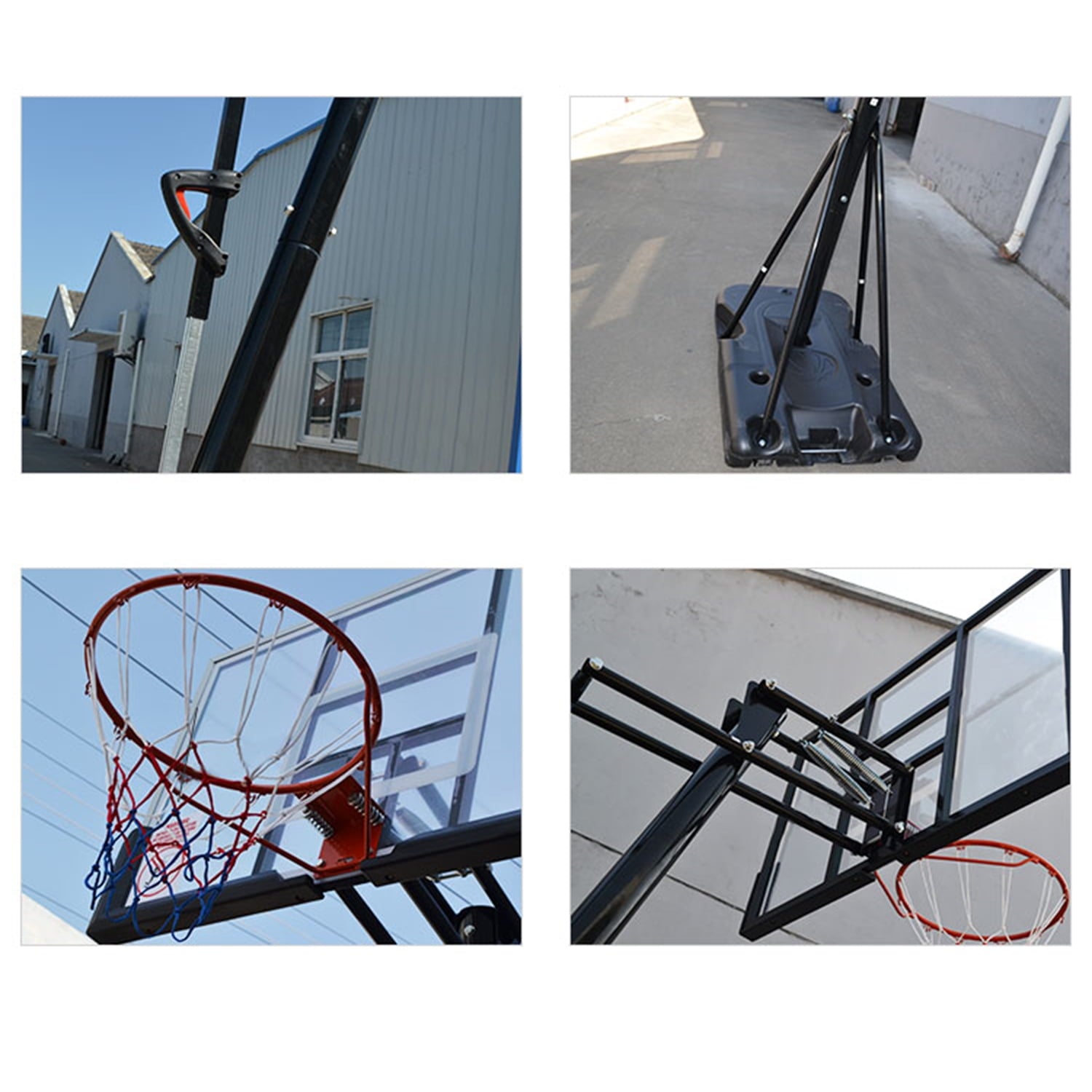 Vebreda 54 in. Portable Basketball Hoop System, 7.5 - 10 ft. Height Adjustable