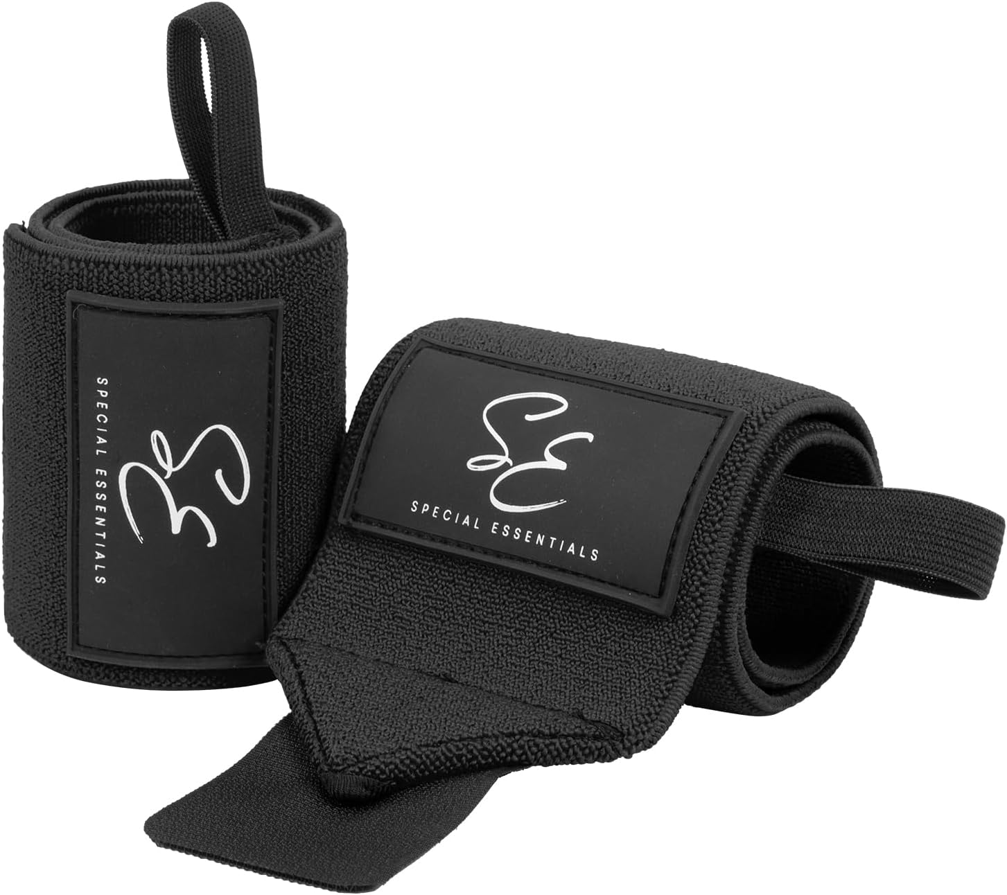 Special Essentials Stiff Unisex Heavy-Duty Black Wrist Wraps (1 Pair)