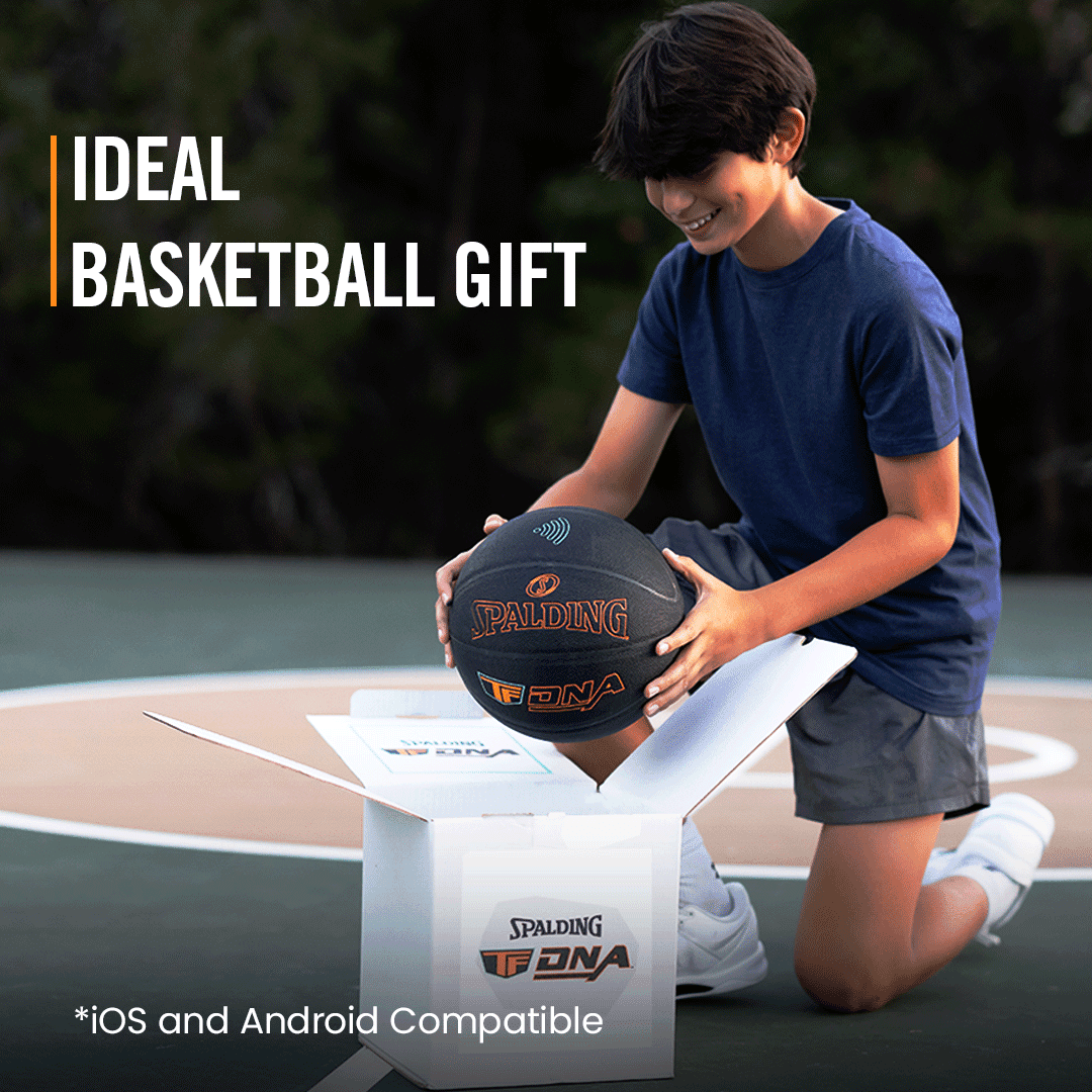 Spalding TF DNA Smart Basketball + 1 Yr App Subscription Bundle I iOS and Android Compatible I All Surface Material