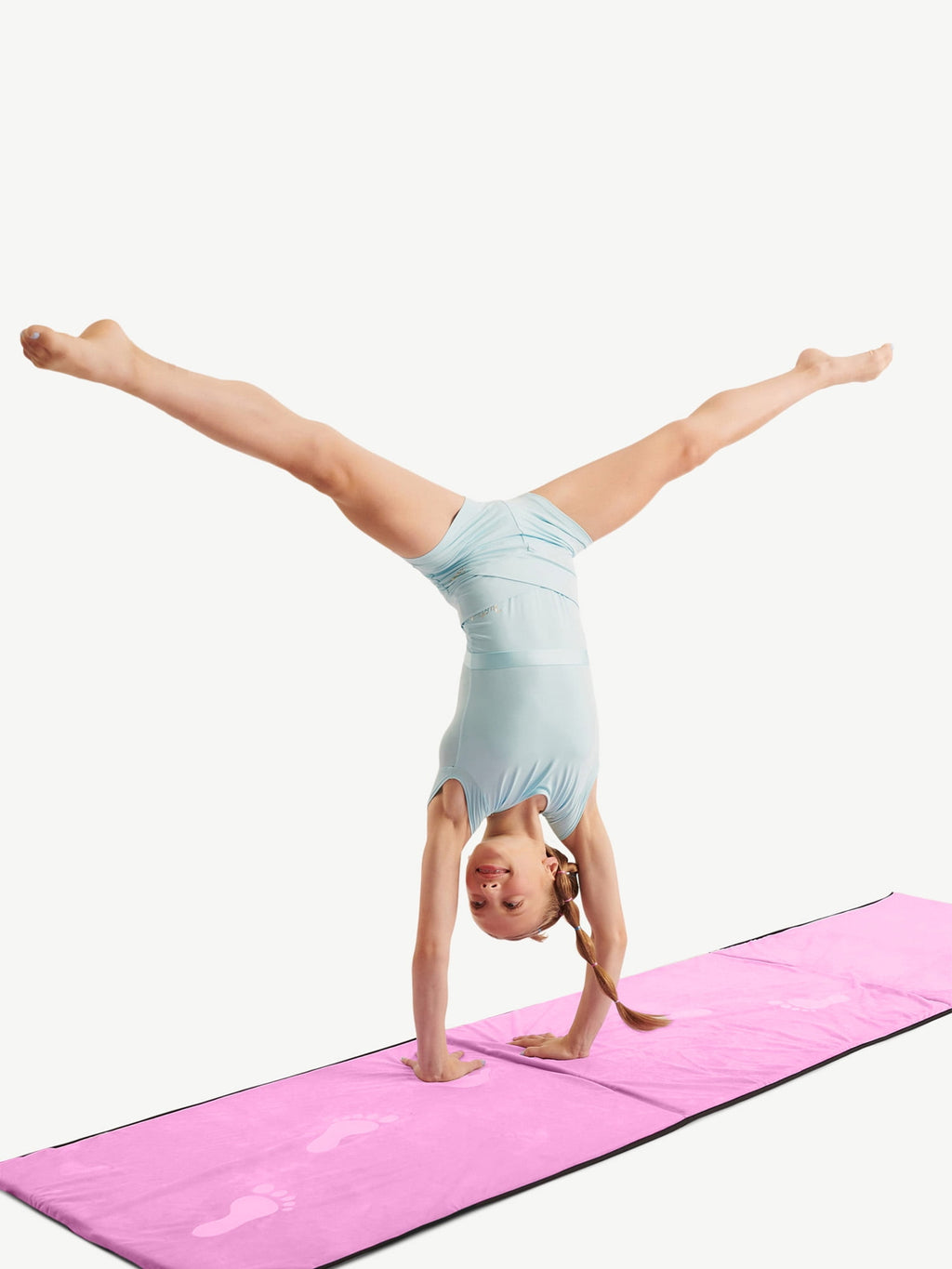 Justice 2-in 1 Handstand & Cartwheel Gymnastics Mat, Pink