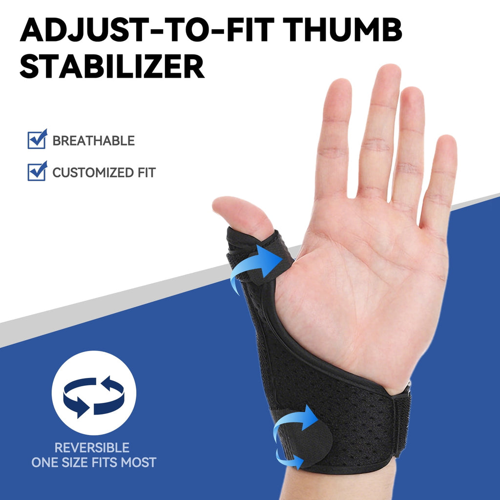 Goldeer Thumb Brace, Thumb Stabilizer Splint for Trigger Finger, Pain Relief, Arthritis, Tendonitis, Sprains, Sprained, Right Hand