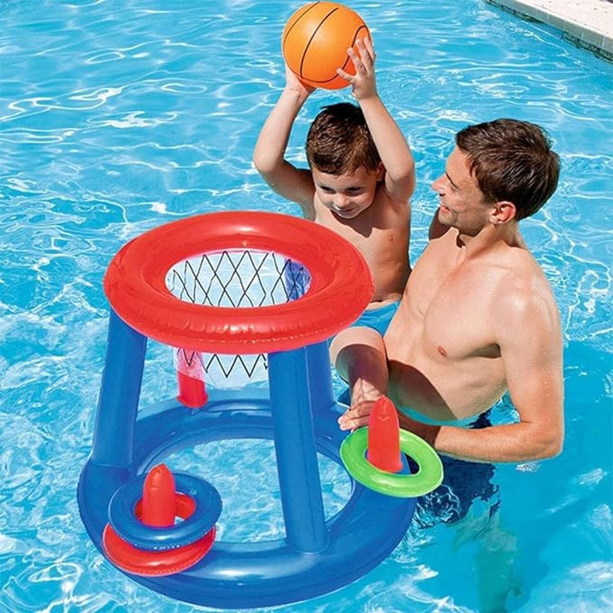 LATA 6" PVC Mini Basketballs for Indoor Hoops, Pools, and Parties - 4 Pack with Pump