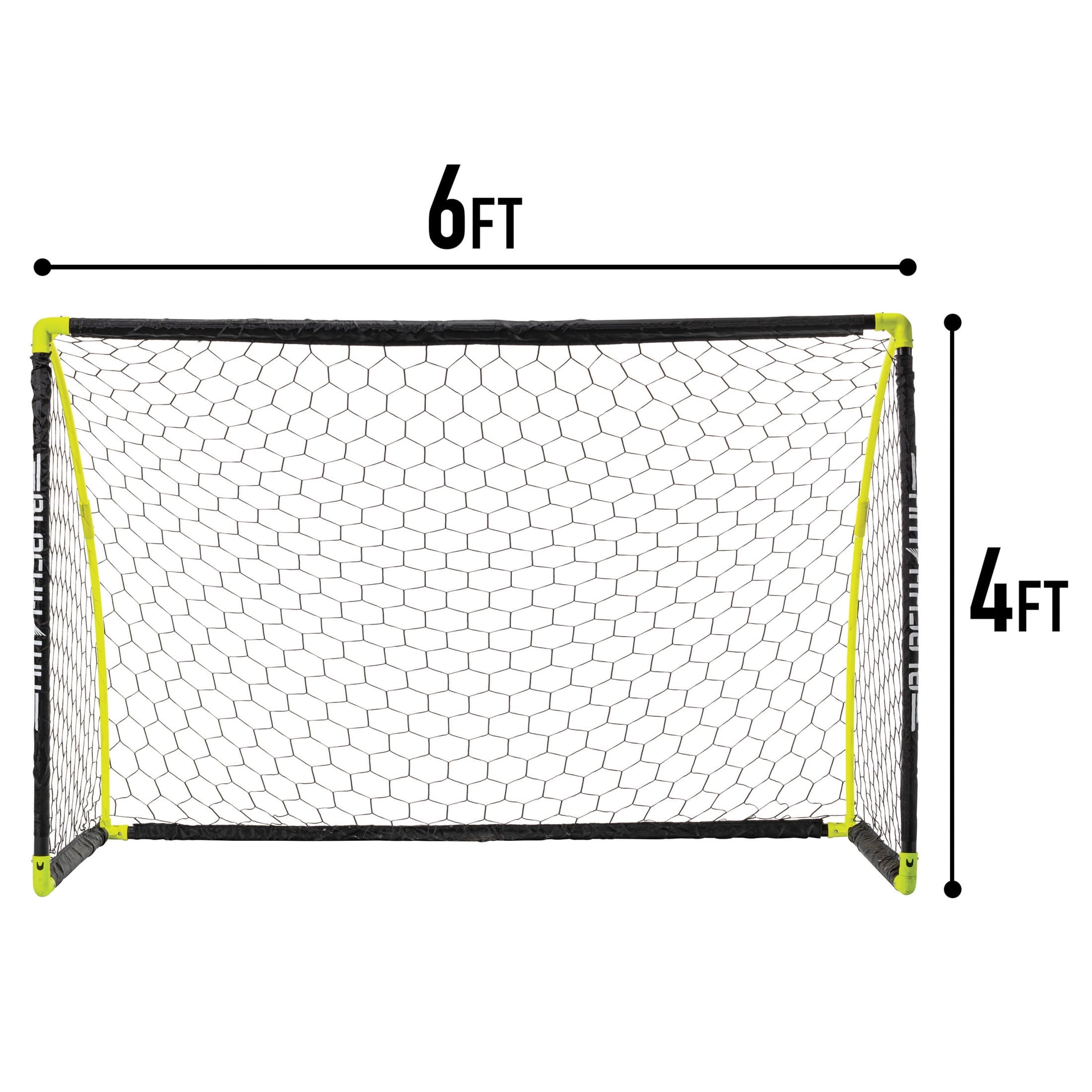 Franklin Sports Blackhawk Insta-Set Soccer Goal - Folding Indoor + Outdoor Goal - 6' x 4' - Yellow