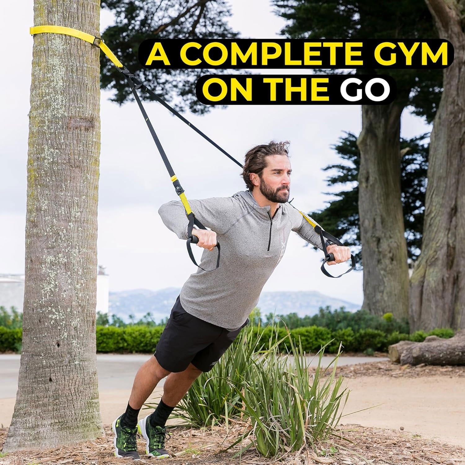 WQQQW Suspension Trainer System, Resistance Training Kit for Cross-Training, Weight Training, HIIT & Cardio