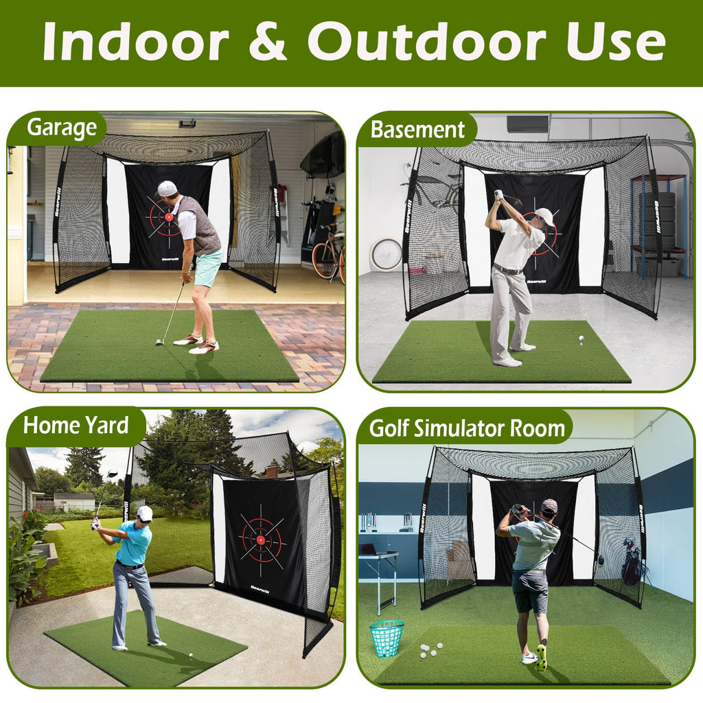 Bearwill Golf Mat 31mm, 5ft x 4ft Golf Hitting Mats for Practice Outdoor Indoor, High-Elasticity Artificial Turf Mat for Garage Simulator Chipping Driving Training