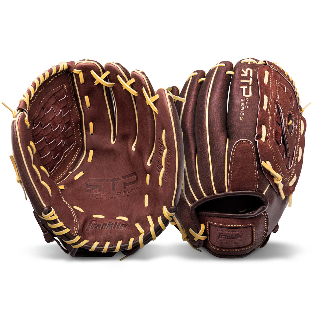 Franklin Sports RTP Pro Baseball Glove - Adult + Youth Fielding Mitt - 12.5" Righty - Brown