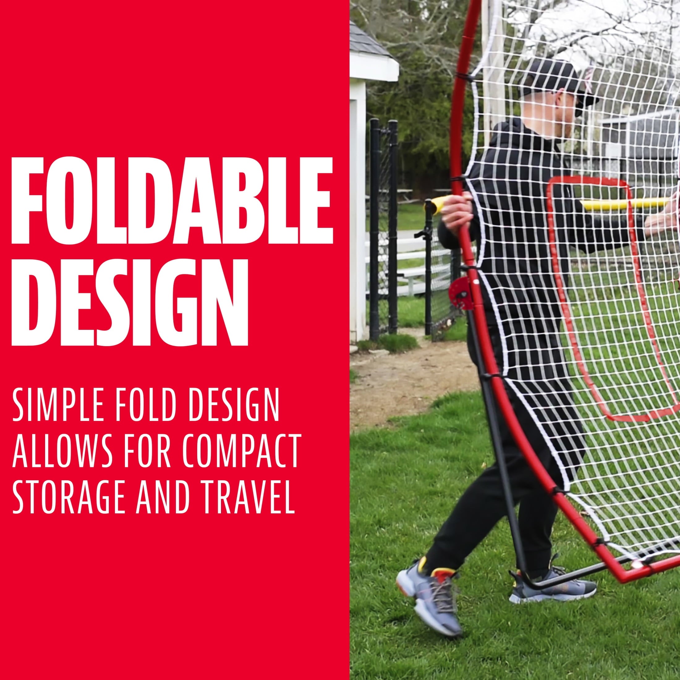 Franklin Sports 2-in-1 Baseball Pitchback Target + Rebounder Net - 68"