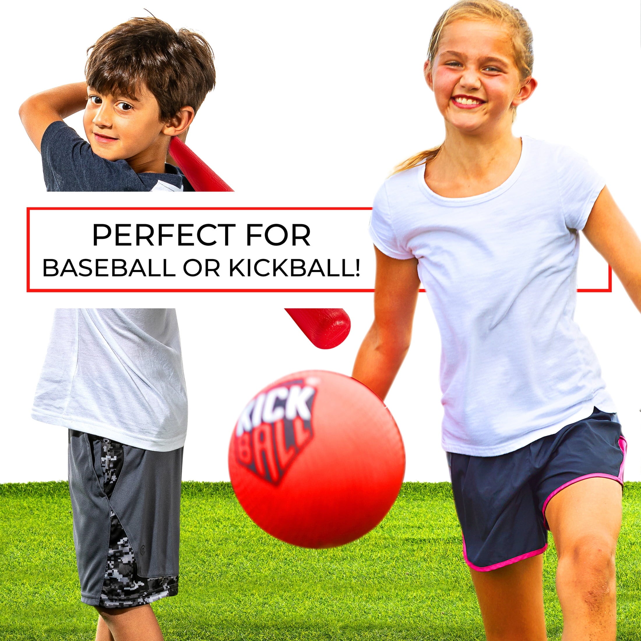 Franklin Sports Baseball Base + Plate Set - Throw Down Baseball + Kickball Rubber Bases