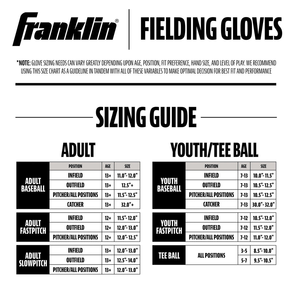 Franklin Sports Shok Sorb Kids Baseball + Teeball Glove - Youth Baseball, Softball + Tball Glove for Boys + Girls - Right Hand Throw - Pink - 10.5"