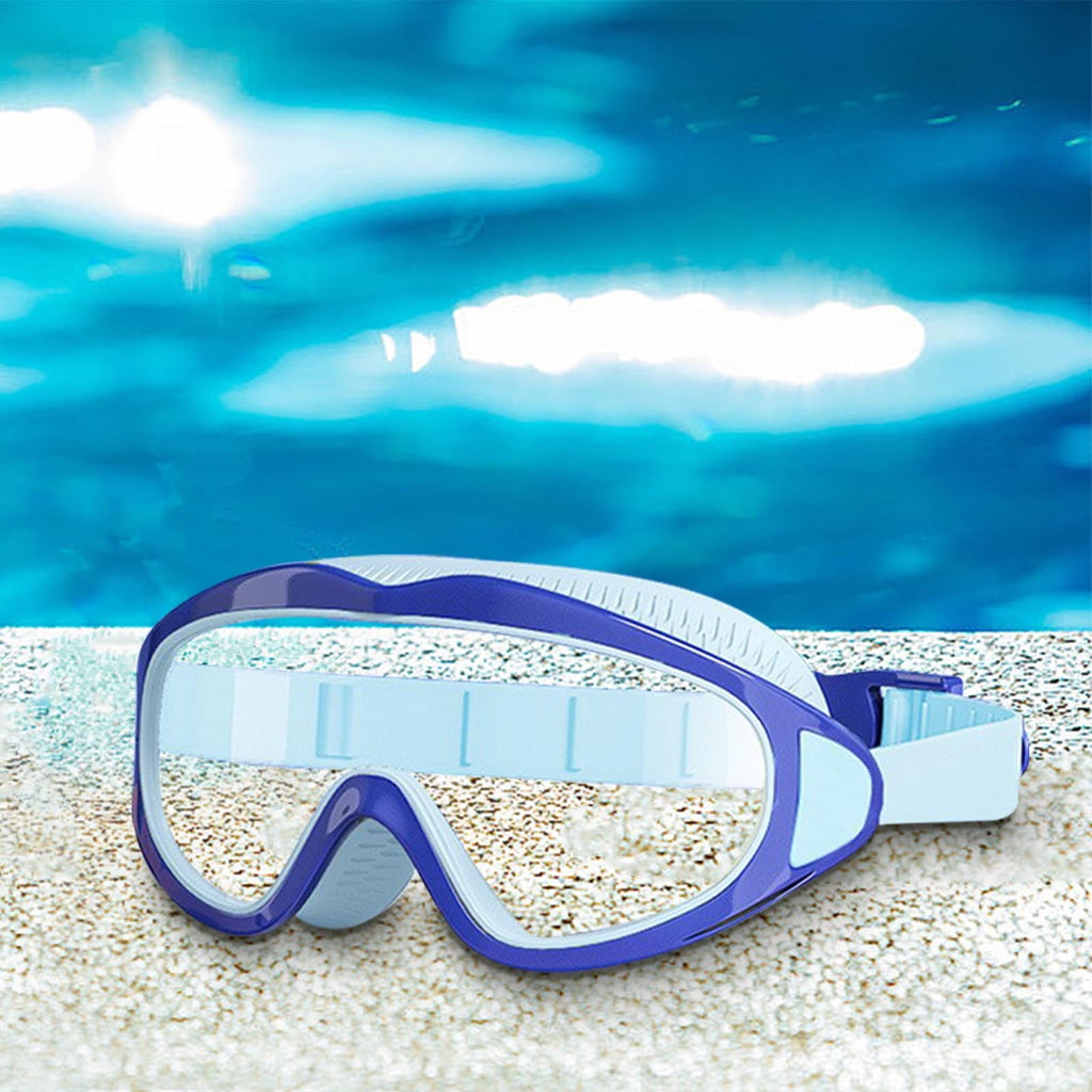 Kids Swim Goggles for Boys and Girls Age 3-15 with Nose Cover, Anti-Fog No Leaking Wide Vision HD Lens UV Protection, Comfortable Swim Goggles for Kids 6-14 by PALIFEUR