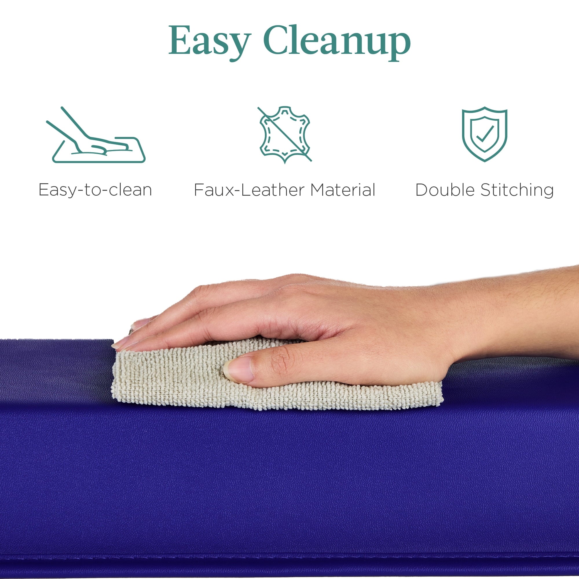 Best Choice Products 8ft Folding Floor Balance Beam 2-Panel for Gymnastics Practice, Exercise  Royal Blue