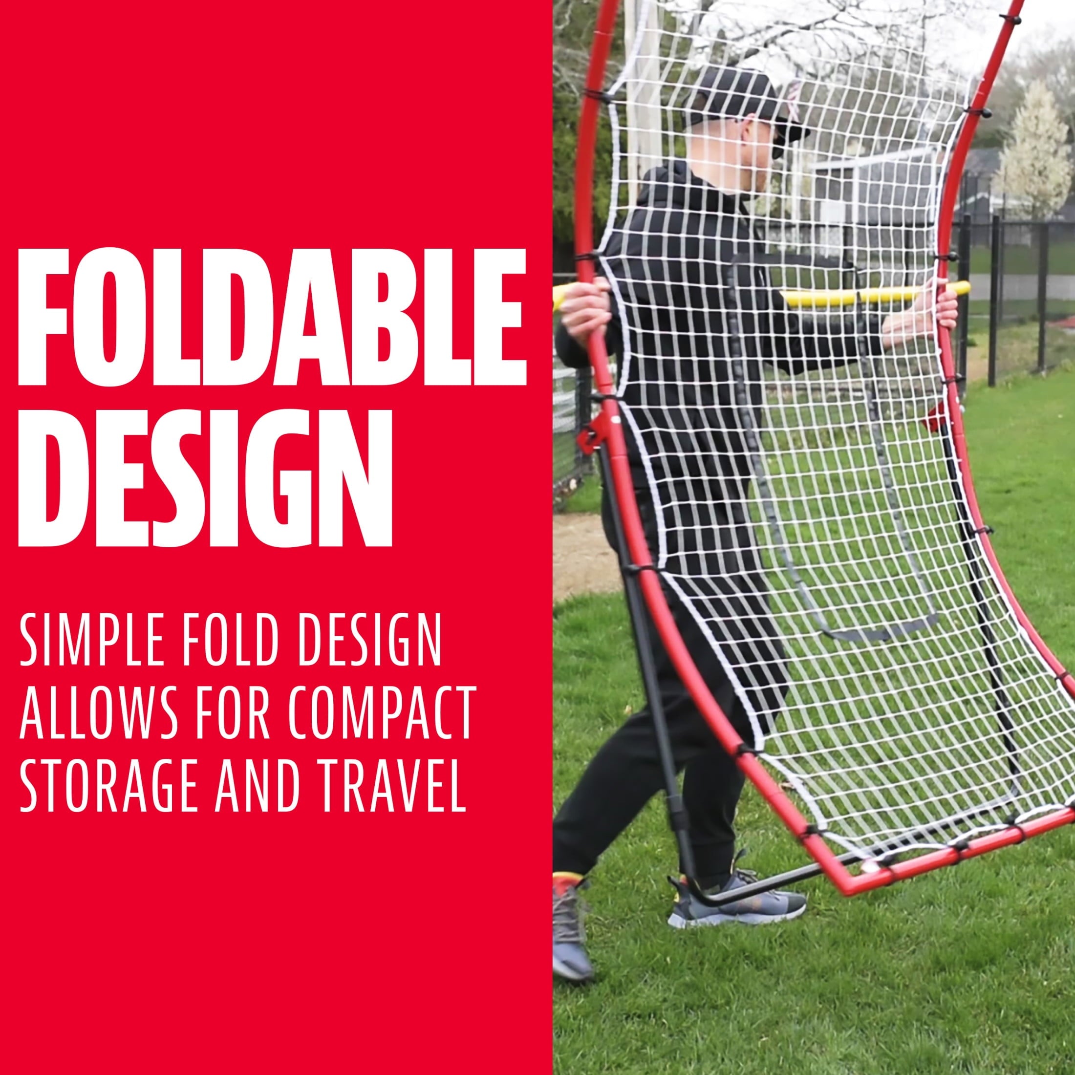 Franklin Sports MLB Deluxe Baseball Rebounder + Pitchback Net - 68" x 48"