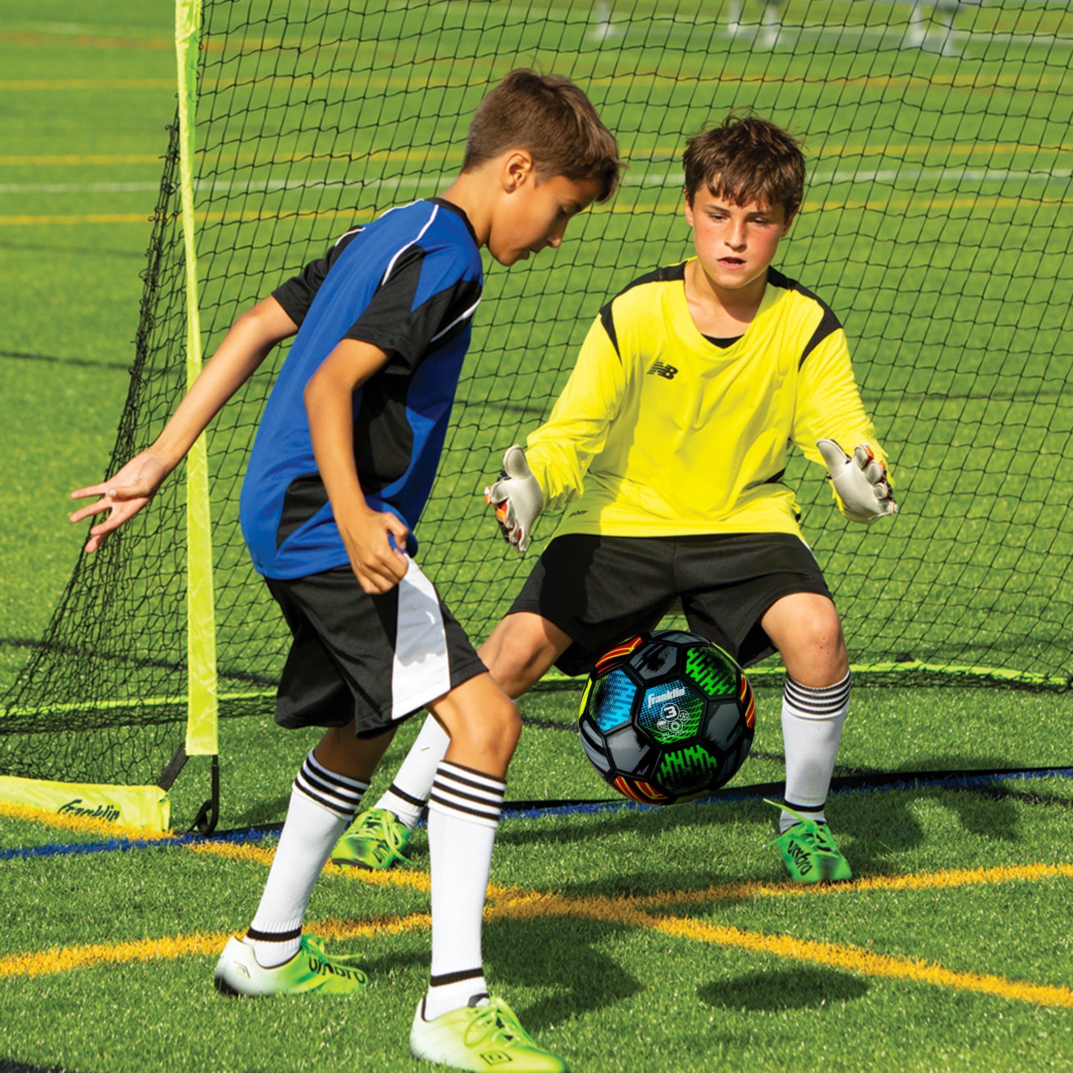 Franklin Sports MYSTIC Kids Soccer Ball - Size 3 Youth Soccer Ball - Soft Cover - Great for Kids and Toddlers - Air Pump Included