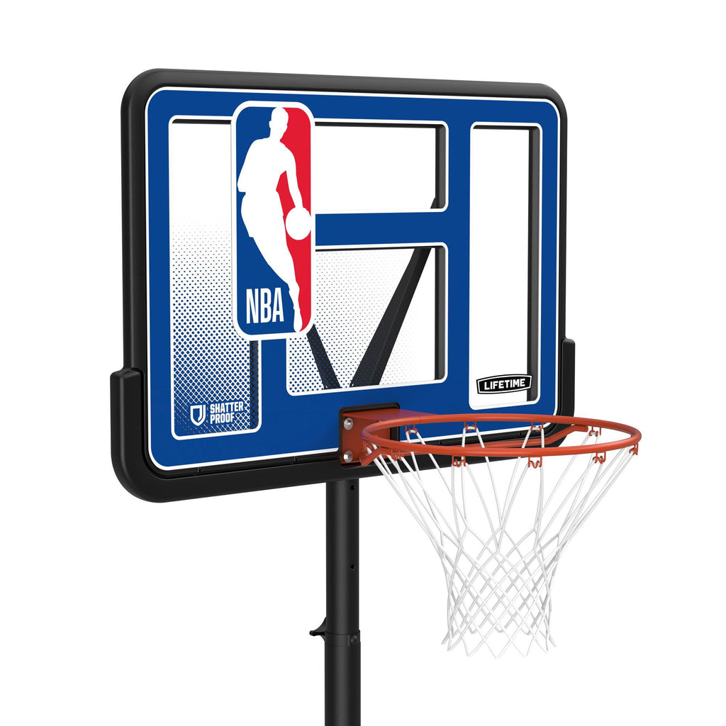 Lifetime NBA League 44" Portable Basketball Hoop with Wheels - 7.5 to 10 Ft Adjustable Height