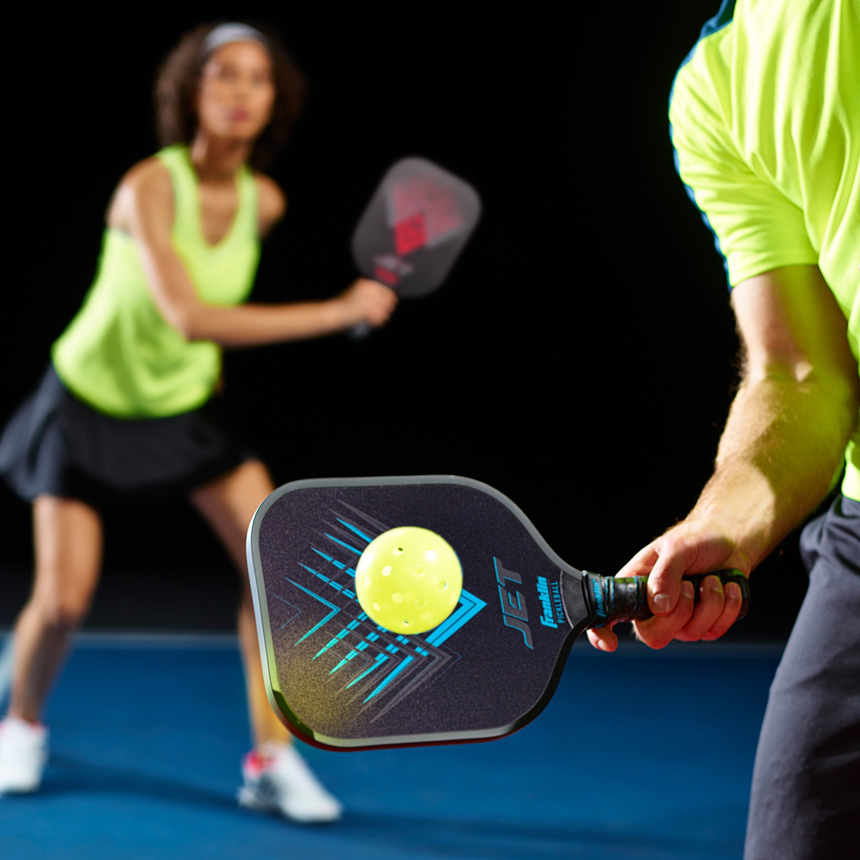 Franklin Sports 2 Player Pickleball Paddles + Balls - Aluminum Starter Set