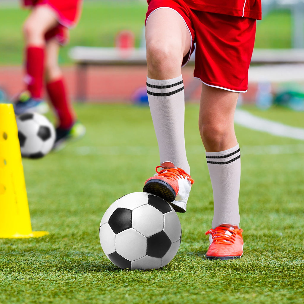 Hengguang 4 Pairs Kids Soccer Socks, Over Knee Boys Soccer Socks for Children Aged 5-12 to Playing Sports
