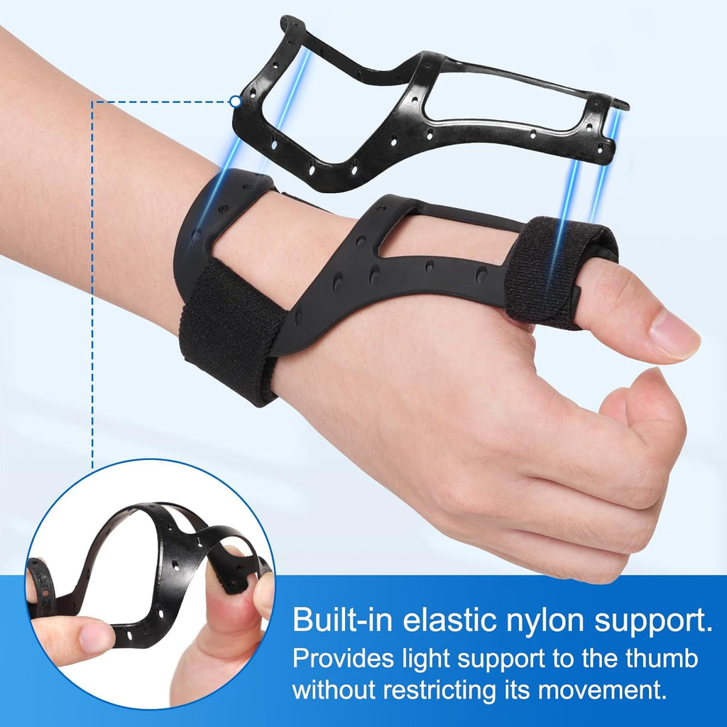 Velpeau Waterproof Thumb Brace for Arthritis Pain and Support, Semi-rigid Silicone Thumb Spica Splint Ideal for De Quervains Tenosynovitis, Tendonitis, One Size Fits Most, Fits both hands(M)