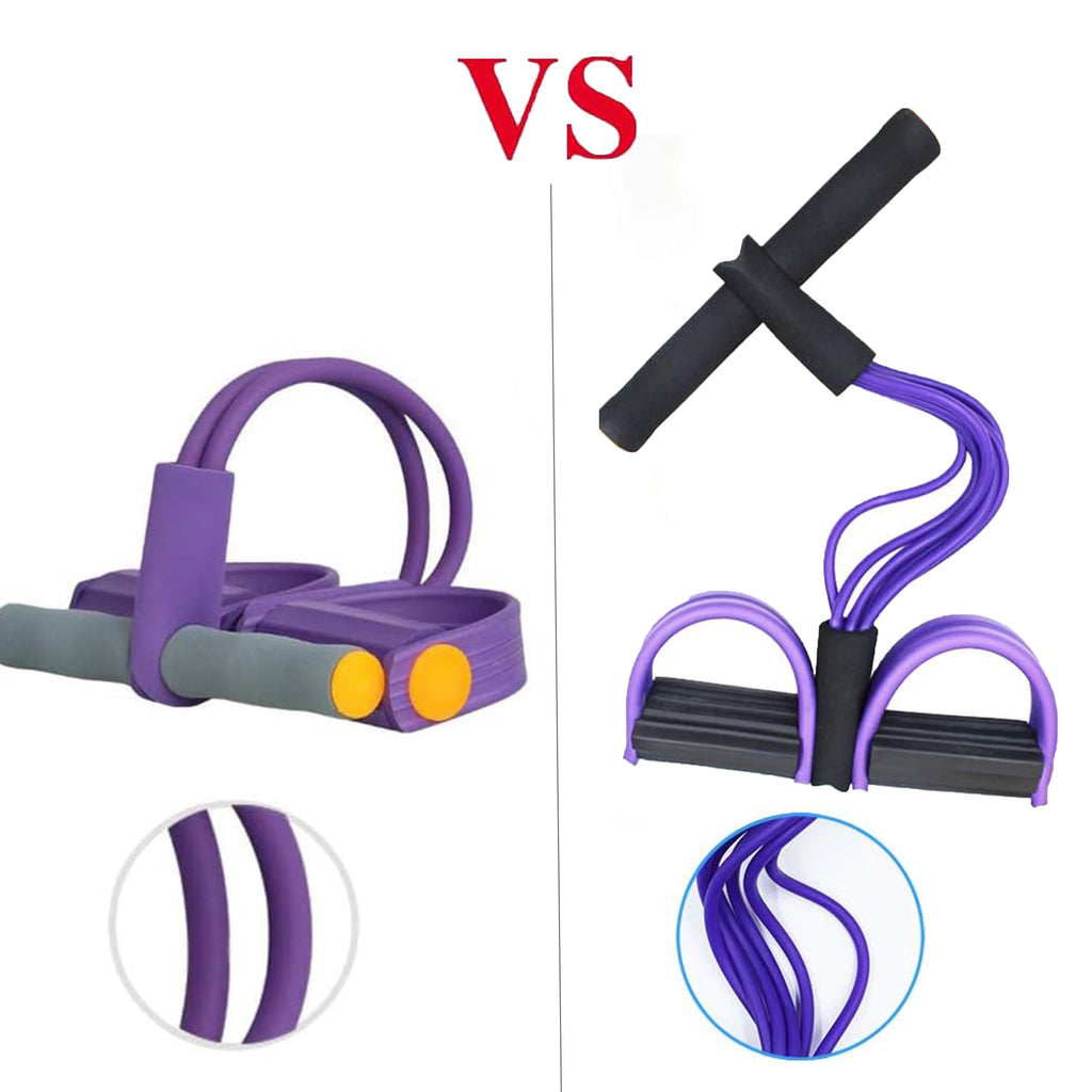 NGARDK Foot Pedal Resistance Band - 6 Tube Pedal Ankle Puller, Stirrup Puller for Exercise (Purple)