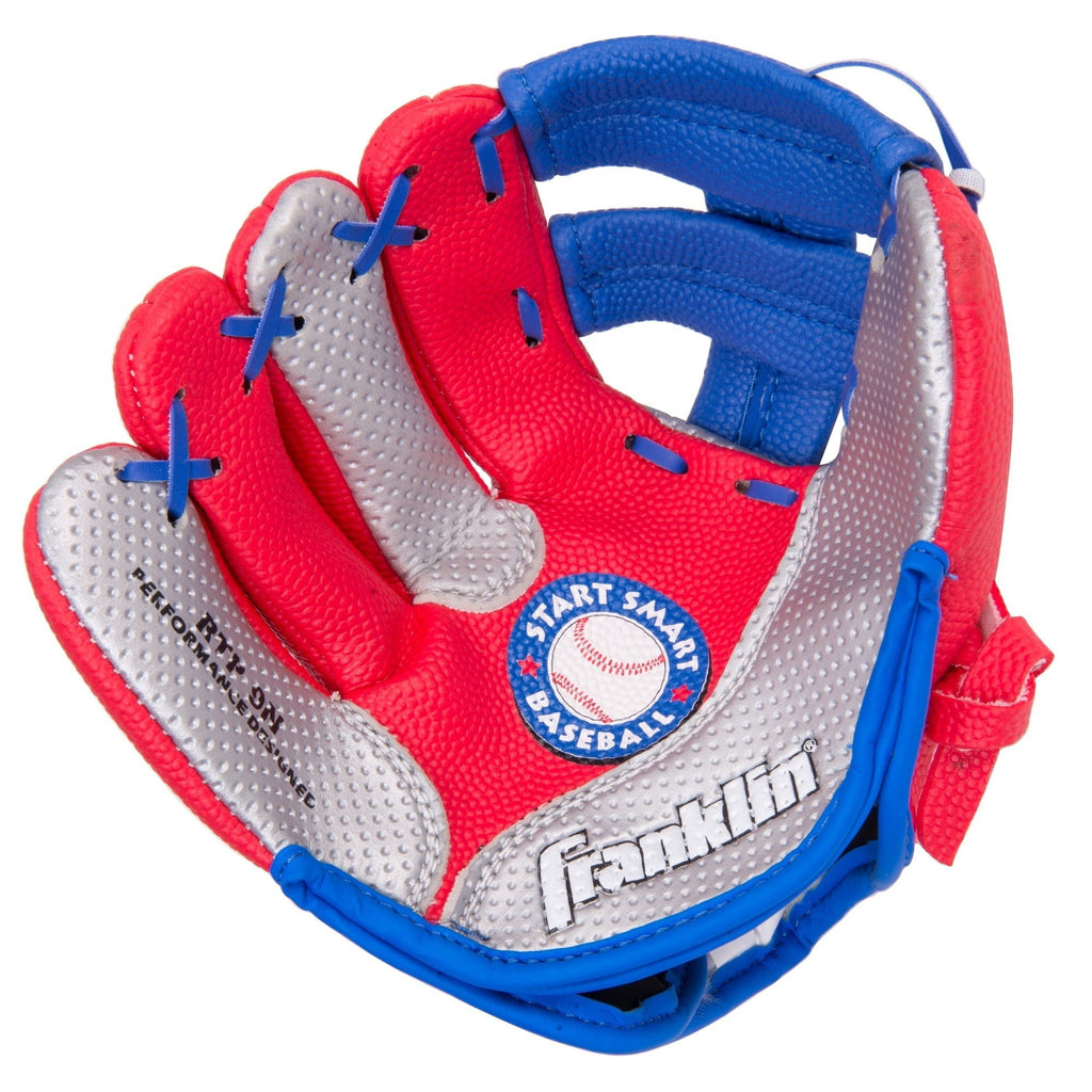 Franklin Sports Kid's Glove and Ball Set - AirTech Foam Baseball and Teeball Mitt - Lefty