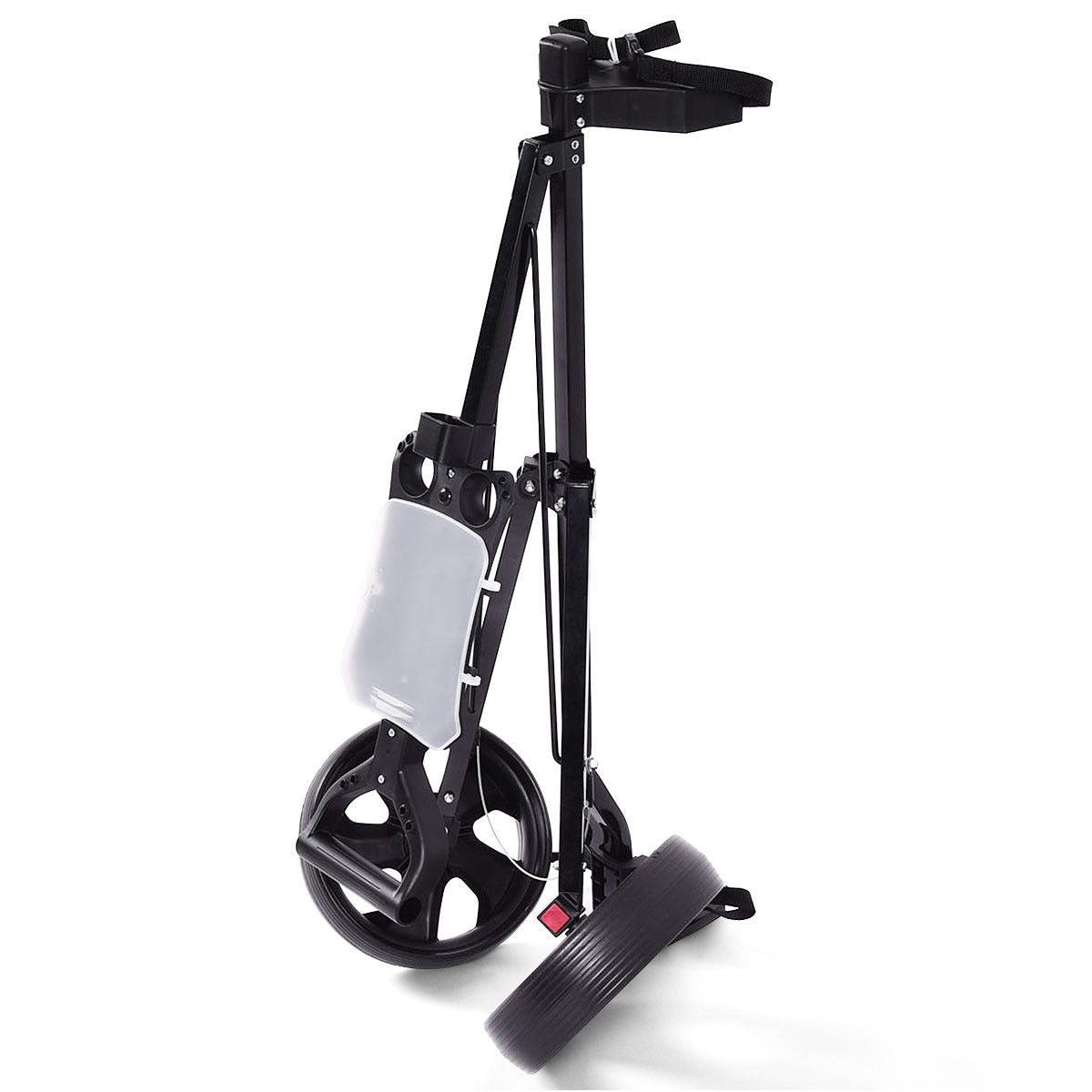 Costway 2 Wheel Golf Push Cart Foldable Portable Lightweight Golf Trolley with Scorecard Holder