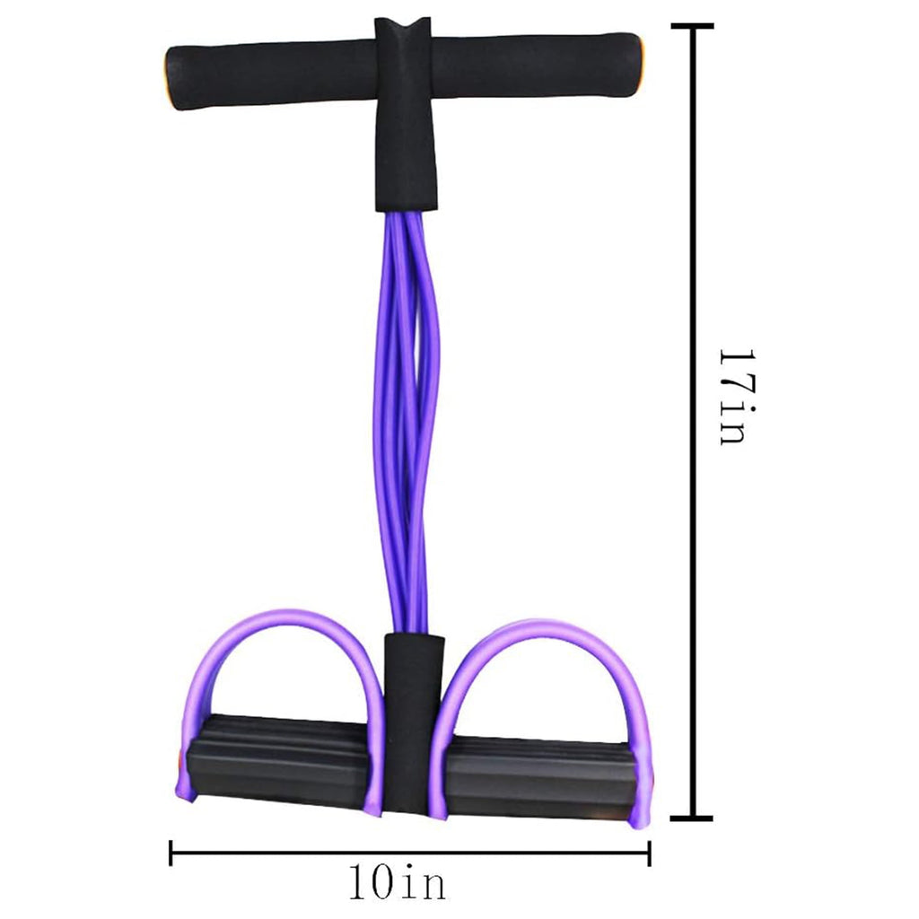 NGARDK Foot Pedal Resistance Band - 6 Tube Pedal Ankle Puller, Stirrup Puller for Exercise (Purple)