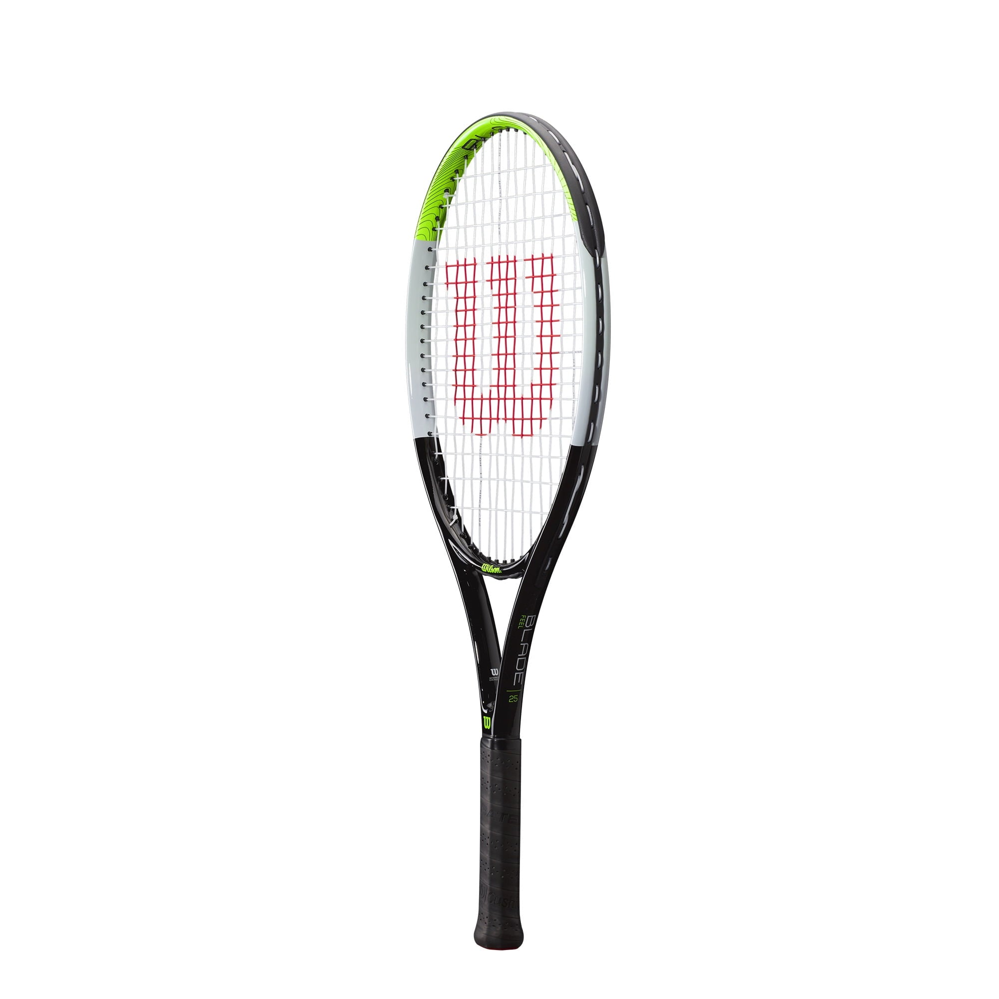 Wilson Blade Feel 25" Junior Tennis Racket - Green & Black (Ages 9-10), 100 sq in, 9.1oz