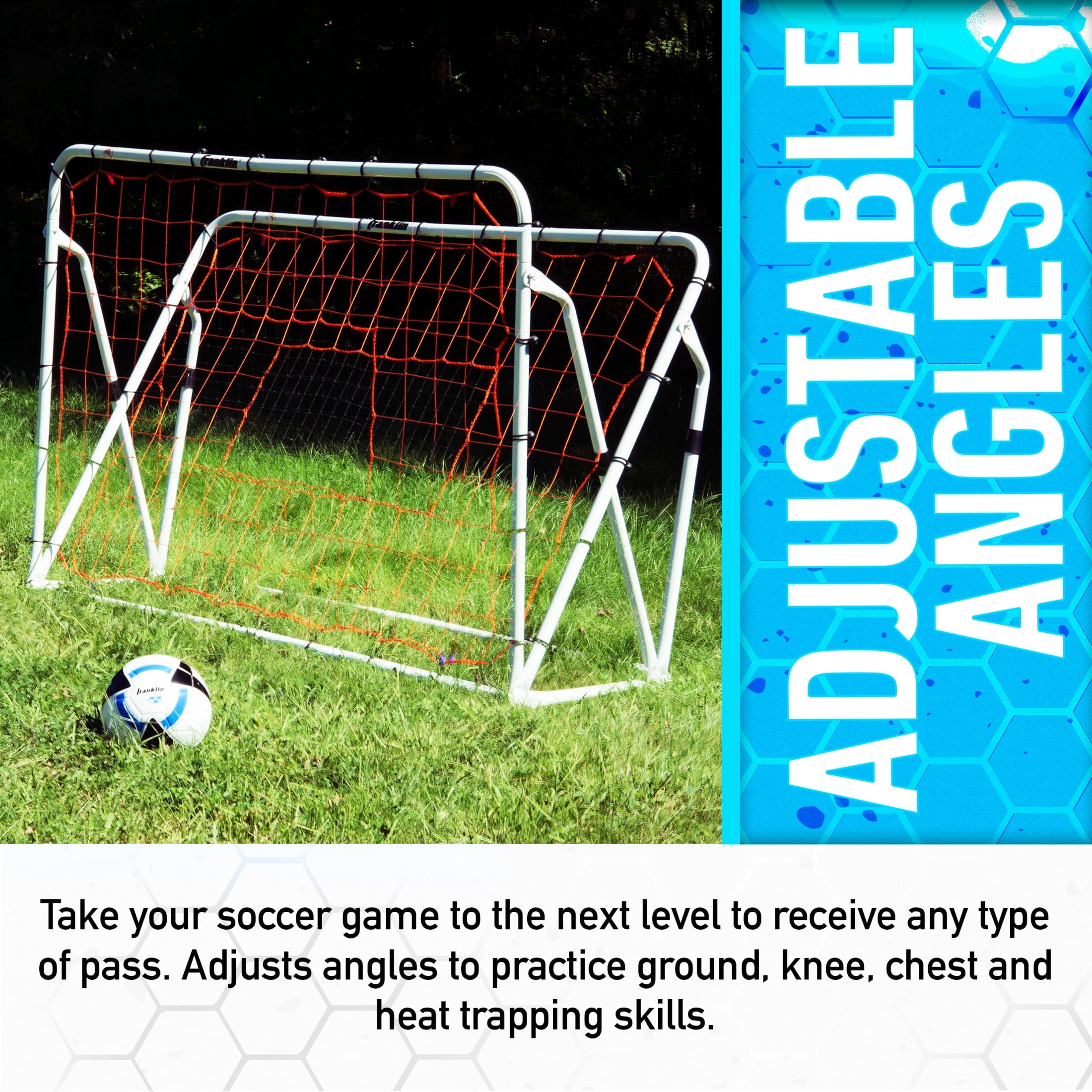 Franklin Sports 6' x 4' Adjustable Soccer Rebounder with Steel Frame and Net