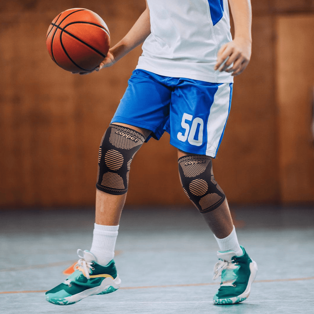 KHNYX Copper Knee Brace Support for Men and Women Compression Sleeve Knee Pads for Knee Pain, Sports, Workout, Arthritis, ACL, Joint Pain Relief