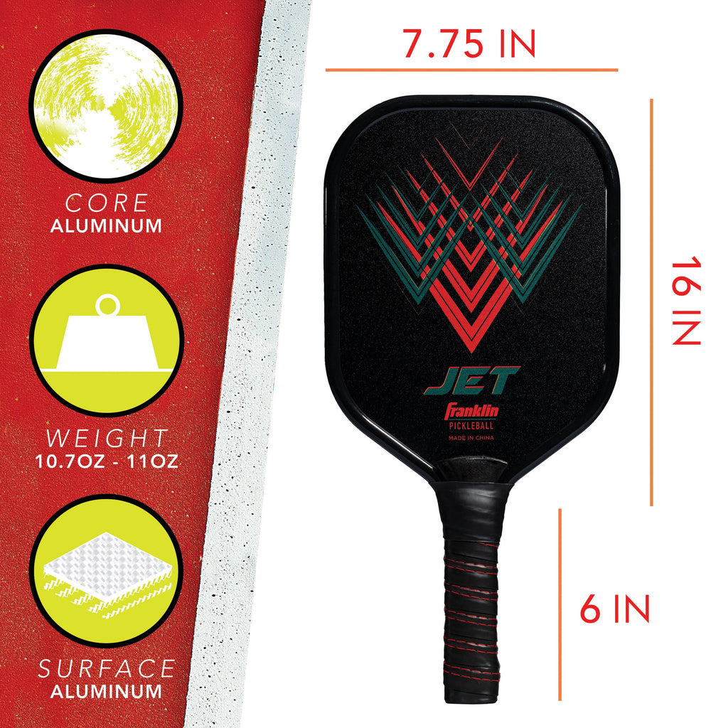 Franklin Sports 2 Player Pickleball Paddles + Balls - Aluminum Starter Set