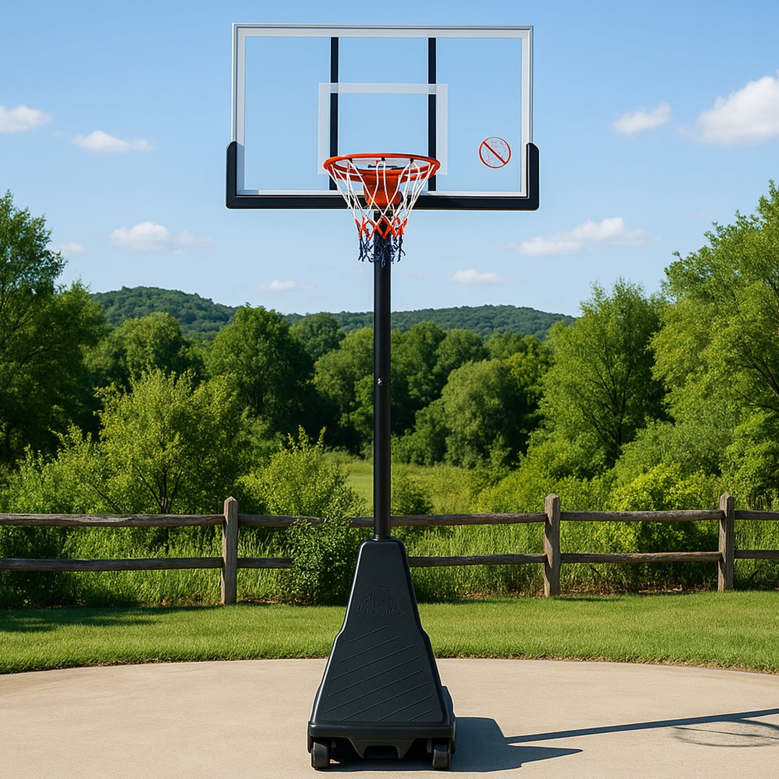 Vebreda 54 in. Portable Basketball Hoop System, 7.5 - 10 ft. Height Adjustable