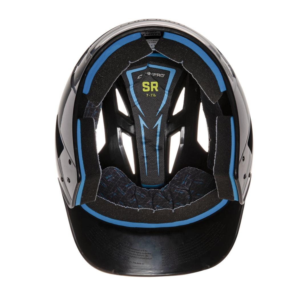 Champro Sports HX Rookie Baseball Batting Helmet, Medium, Black