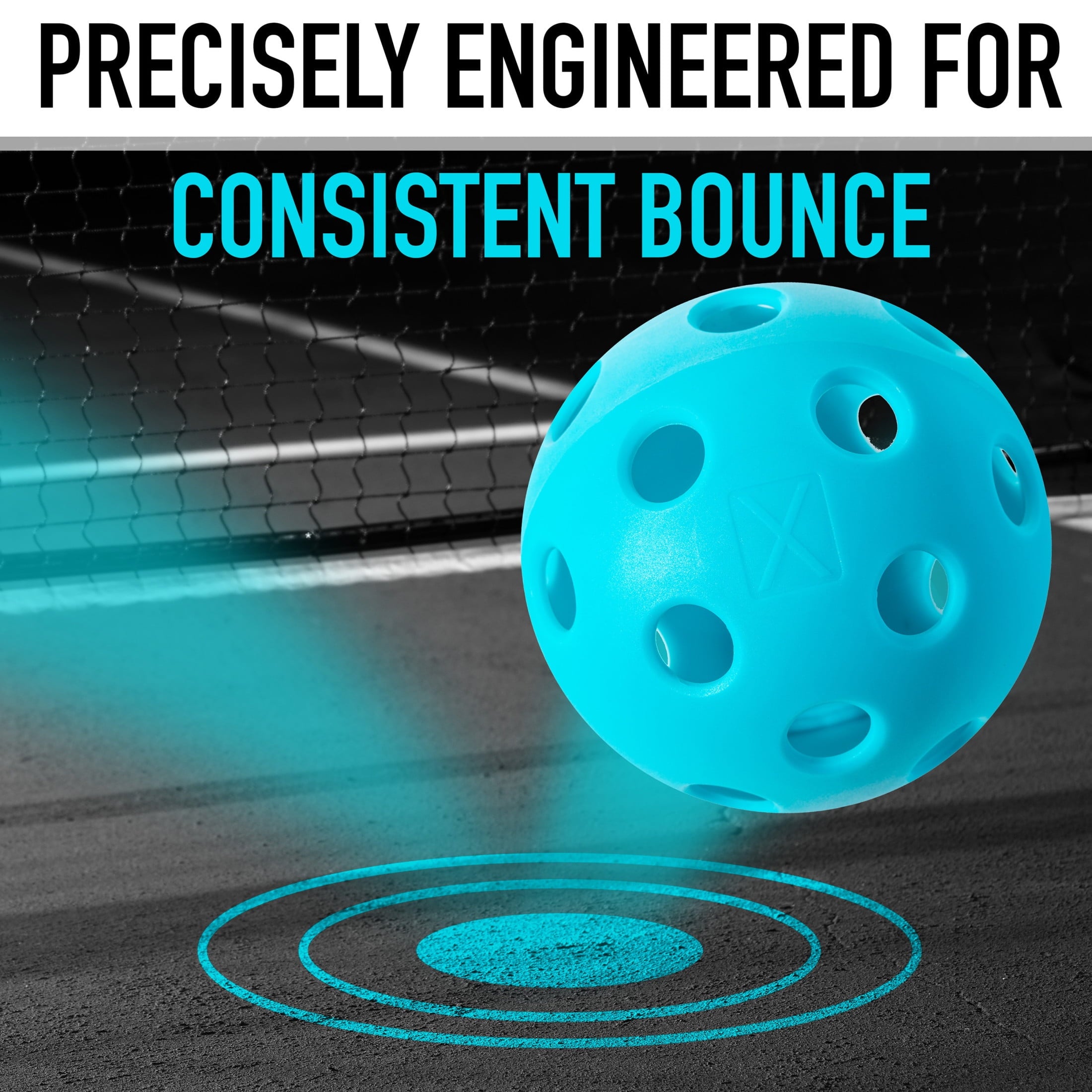 Franklin Sports X-26 Official Indoor Pickleballs - Bulk 100 Pack - Blue