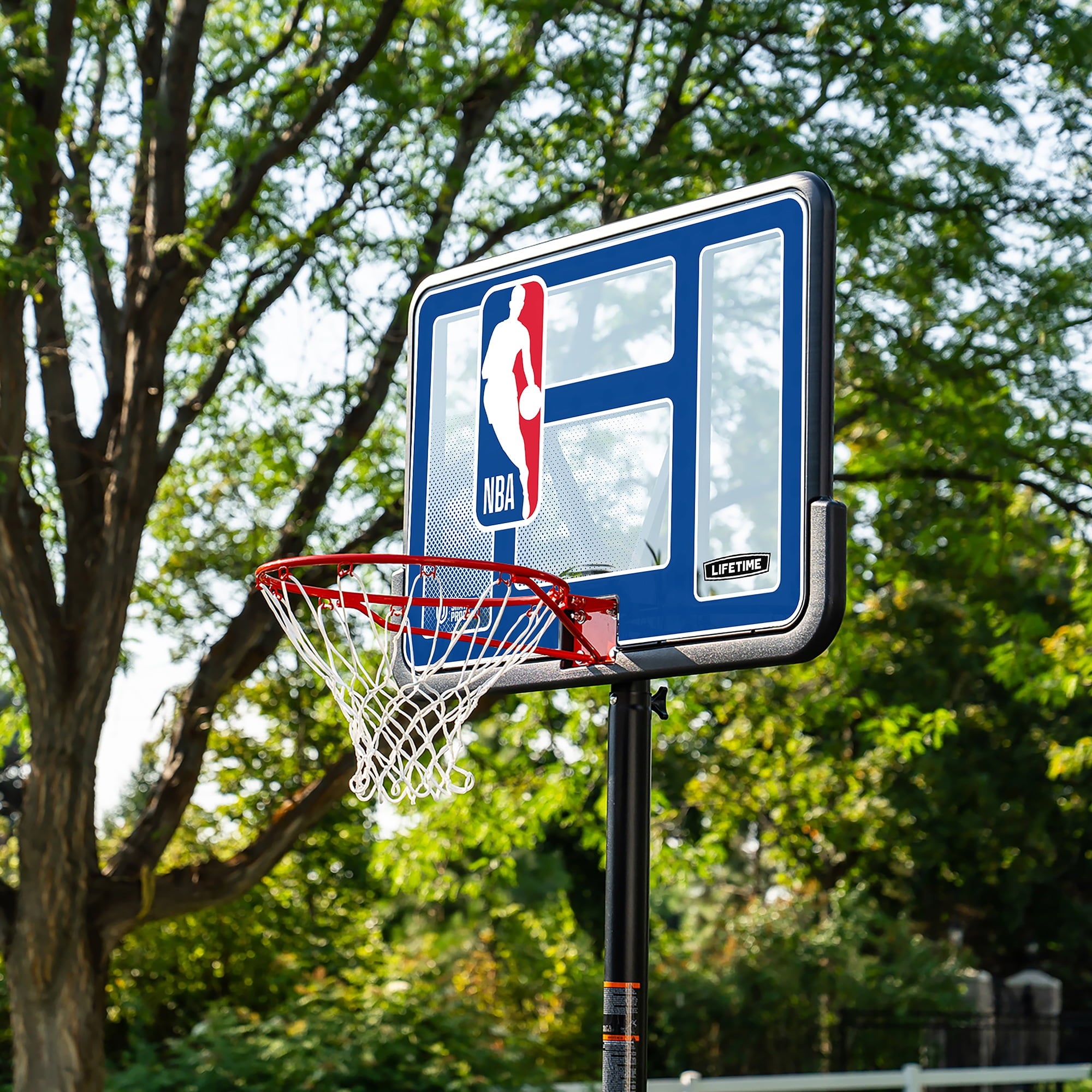 Lifetime NBA League 44" Portable Basketball Hoop with Wheels - 7.5 to 10 Ft Adjustable Height