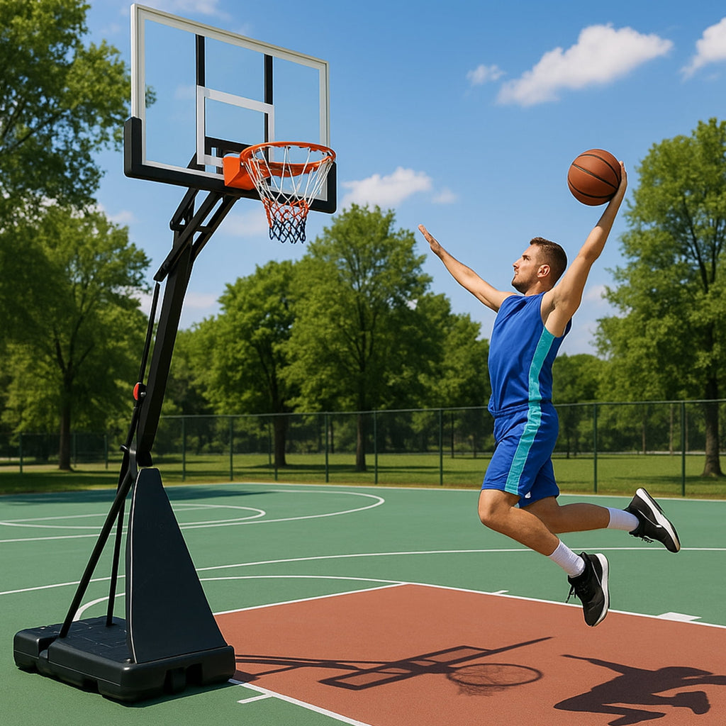 Vebreda 54 in. Portable Basketball Hoop System, 7.5 - 10 ft. Height Adjustable