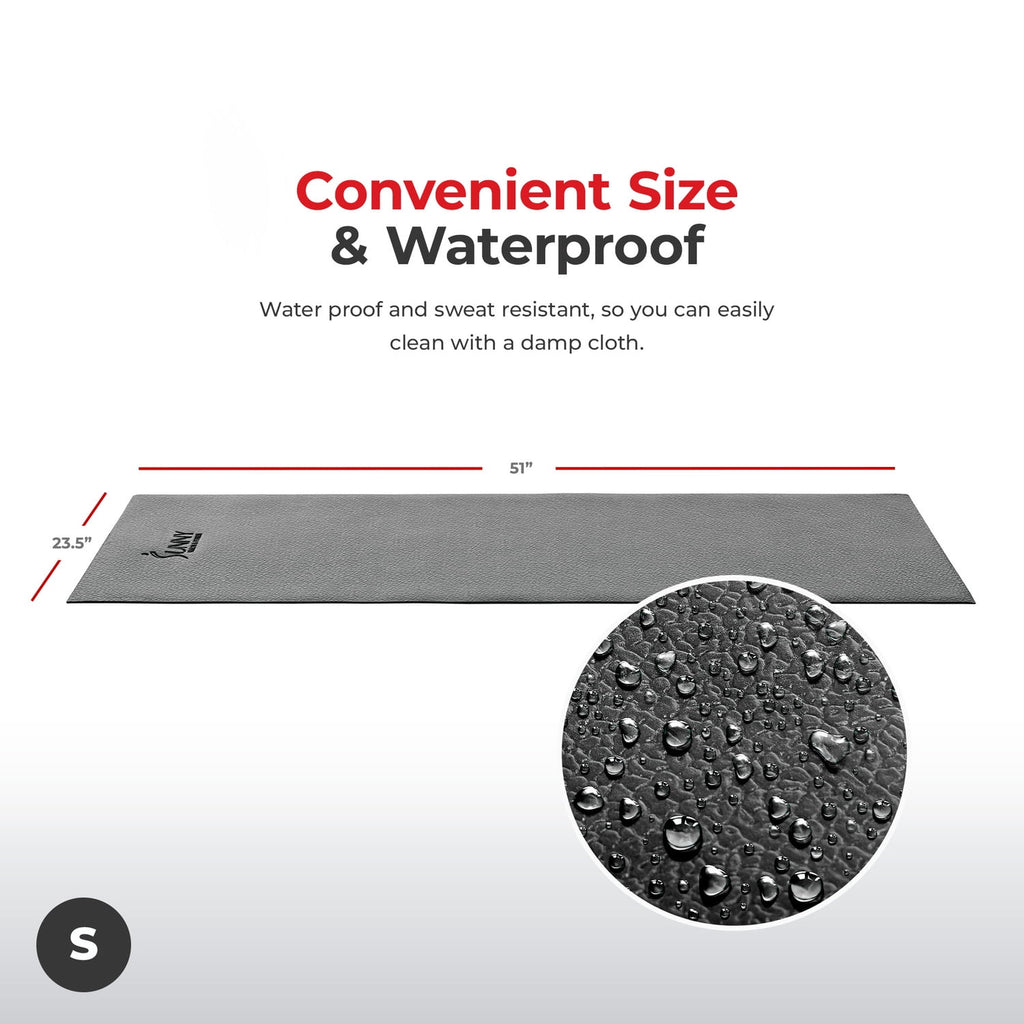 Sunny Health & Fitness Heavy Duty PVC Foam Equipment Mat w Free SunnyFit® App Membership- NO. 083 Small