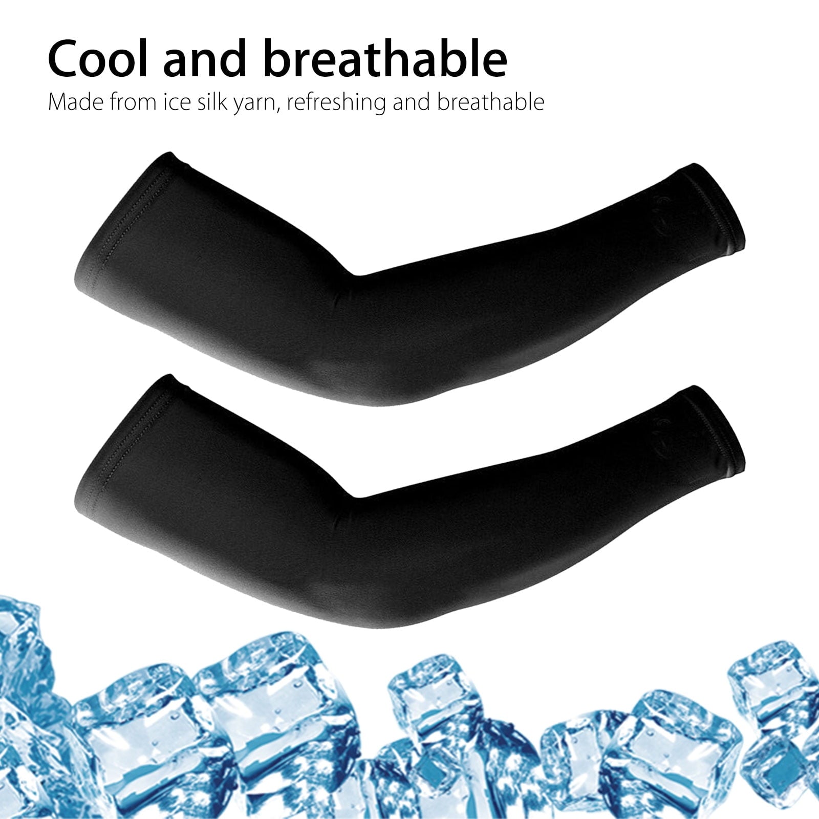 TiokMc 5 Pairs Cooling UV Protection Sun Sleeves, Long Arm Covers for Men & Women, Outdoor Sports Running Golf Cycling Basketball Fishing Driving