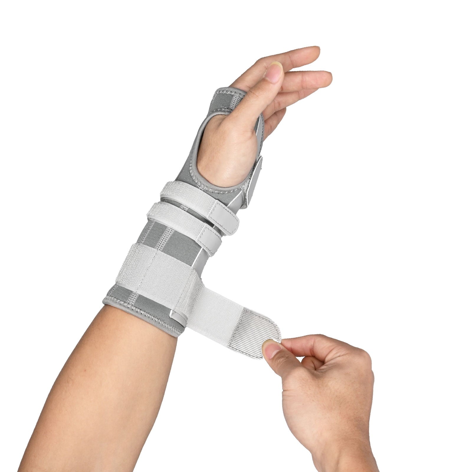 HLTHZONE Carpal Tunnel Wrist Brace for Work With Wrist Splint, Adjustable Wrist Stabilizer for Tendonitis & Arthritis, Left Hand For Women Men, All Day Wear - One Size/Gray