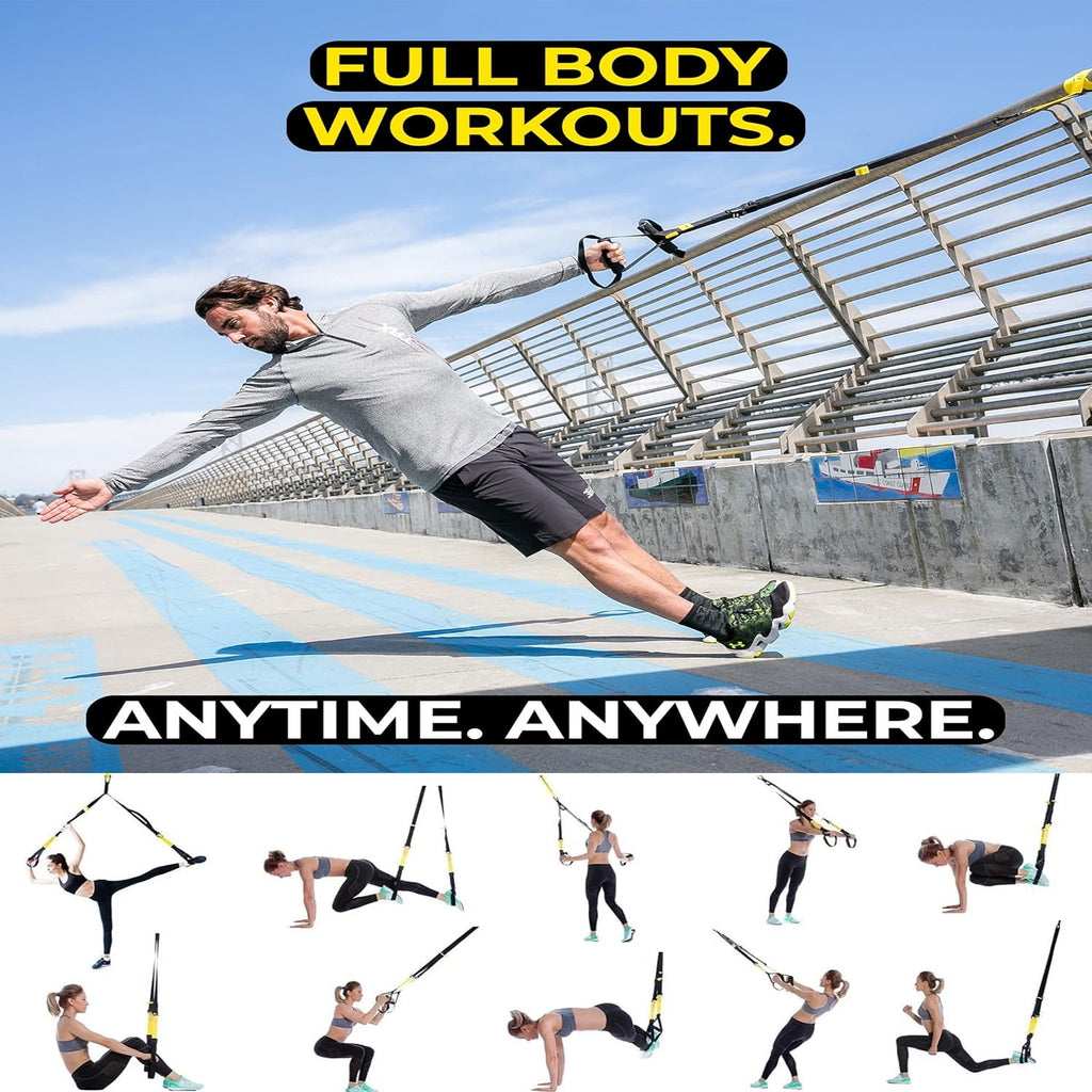 WQQQW Suspension Trainer System, Resistance Training Kit for Cross-Training, Weight Training, HIIT & Cardio