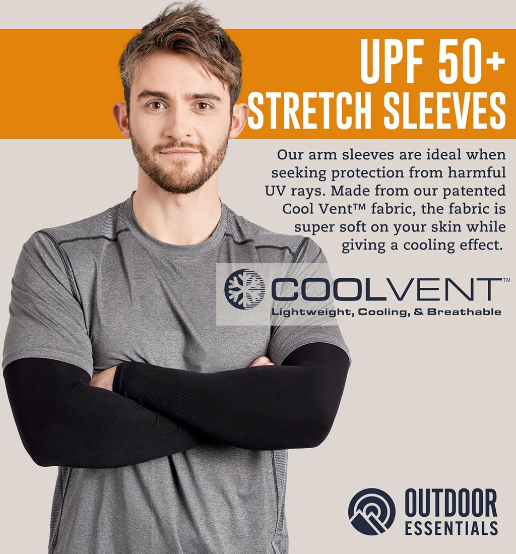 Outdoor Essentials UV Sun Protection Compression Athletic Arm Sleeves
