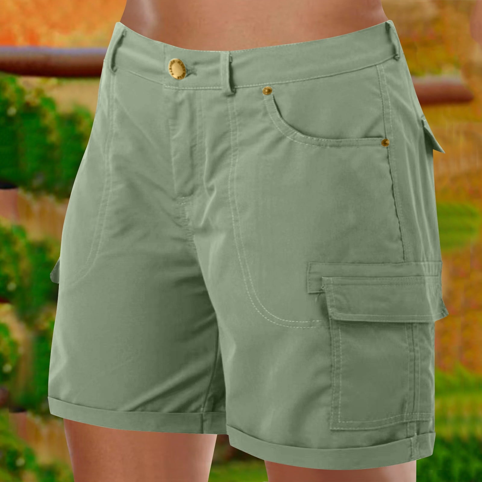 Dxzfnsa Women's Lightweight Hiking Cargo Shorts with Pockets Water Resistant Athletic Shorts for Golf Casual S-3XL